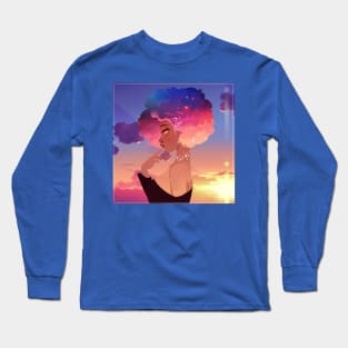 Space Rainbow Afro Long Sleeve T-Shirt